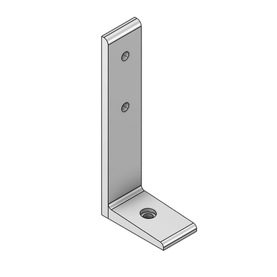 MODULAR SOLUTIONS FLOOR FASTENING ALUMINUM BRACKET 30MM WIDE X 140MM TALL